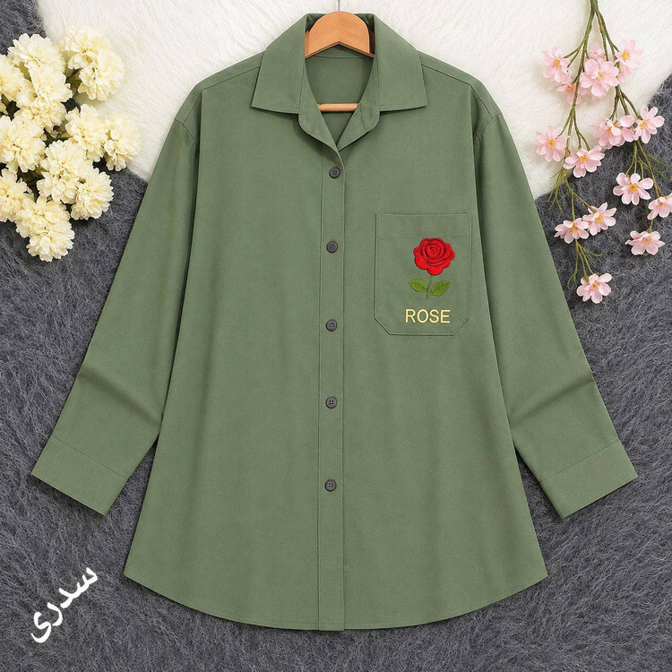 شومیز مانتویی رز